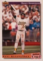 1992 Upper Deck #648 Rickey Henderson Gold Hologram Baseball Card