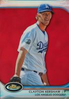 2012 Finest #50 Clayton Kershaw Red Refractor Baseball Card