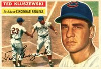 1956 Topps #25g Ted Kluszewski Gray Back Baseball Card