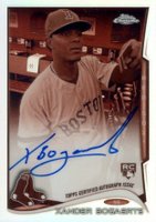 2014 Topps Chrome #25 Xander Bogaerts English Back-Autograph-Sepia Refractor Baseball Card