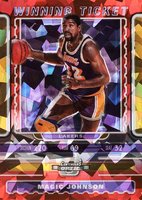 2019 Panini Contenders Optic Winning Tickets #17 Magic Johnson Red Cracked Ice Basketball Card