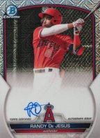 2023 Bowman Mega Box Chrome Prospect Autographs #RD Randy de Jesus Baseball Card