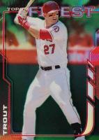 2014 Finest #100 Mike Trout Green Refractor Baseball Card