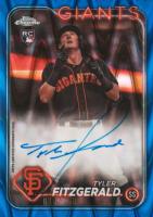 2024 Topps Chrome Rookie Autographs #RATF Tyler Fitzgerald Blue Raywave Refractor Baseball Card