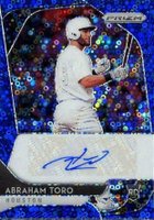 2020 Panini Prizm Rookie Autographs #RAAT Abraham Toro Blue Donut Circles Baseball Card
