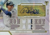 2018 Topps Triple Threads Autograph Relics #DJ1 Derek Jeter Baseball Card