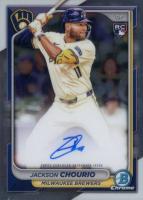 2024 Bowman Chrome Chrome Rookie Autographs #CRAJCH Jackson Chourio Baseball Card
