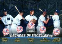 2001 Topps Chrome Combos #TC1 Jeter/Berra/Ford/Mattingly/Jackson Baseball Card