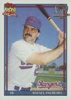1991 Topps Desert Shield #295 Rafael Palmeiro Baseball Card