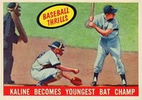 1959 Topps #463 Kaline Becomes Youngest Batting Champ Baseball Card