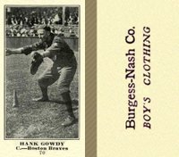1916 Burgess-Nash Co. #70 Hank Gowdy Baseball Card