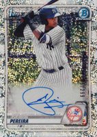 2020 Bowman Chrome Prospect Autographs #CPAEP Everson Pereira Speckle Refractor Baseball Card