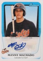 2010 Bowman Prospects Autograph #BPAMM Manny Machado Baseball Card