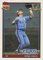 1991 Topps Desert Shield #372 Spike Owen Baseball Card