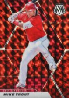 2021 Panini Mosaic #103 Mike Trout Reactive Red Baseball Card