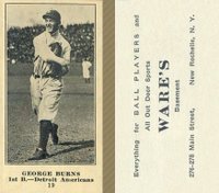 1916 Wares #19 George Burns Baseball Card