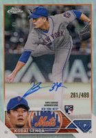2023 Topps Chrome Rookie Autograph #RAKSA Kodai Senga Refractor Baseball Card