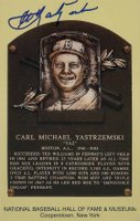 1999 Hall of Fame Autographs # Carl Yastrzemski Yellow HOF Plaque Baseball Card