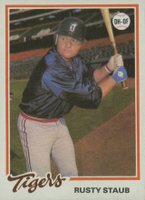 1978 Burger King Tigers #22 Rusty Staub Baseball Card