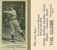 1916 The Globe Clothing #41 Sam Crawford Baseball Card