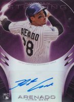 2013 Bowman Sterling Rookie Autograph #NA Nolan Arenado Purple Refractor Baseball Card
