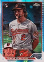 2023 Topps Chrome Update #USC208 Gunnar Henderson Prism Refractor Baseball Card
