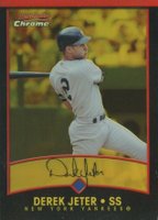 2001 Bowman Chrome Gold #56 Derek Jeter Gold Refractor Baseball Card