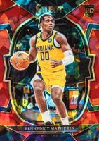 2022 Panini Select #79 Bennedict Mathurin Red Cracked Ice Basketball Card