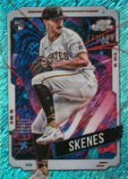 2024 Topps Chrome Cosmic #30 Paul Skenes Aqua Equinox Refractor Baseball Card