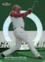 2005 Finest #66 Ken Griffey Jr. Green Refractor Baseball Card