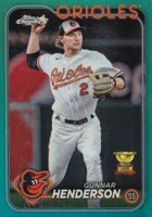 2024 Topps Chrome #36 Gunnar Henderson Aqua Refractor Baseball Card