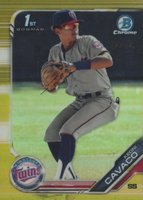 2019 Bowman Draft #BDC65 Keoni Cavaco Chrome-Gold Refractor Baseball Card