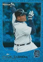 2013 Topps #374 Miguel Cabrera Silver Slate Blue Sparkle Baseball Card