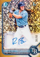 2022 Bowman Chrome Prospect Autographs #CPADB Dru Baker Gold Mini Diamond Refractor Baseball Card