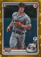 2020 Bowman Draft 1st Edition #BD146 Patrick Bailey Gold Foil Baseball Card