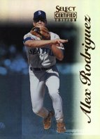 1996 Select Certified #6 Alex Rodriguez Mirror Blue Baseball Card