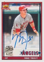 2016 Topps Archives Fan Favorites Autograph #MT Mike Trout Baseball Card
