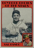 1972 Topps #348 Sal Bando Boyhood Photo Baseball Card