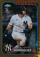 2024 Topps Chrome Logofractor Edition #89 Jasson Dominguez Gold Refractor Baseball Card