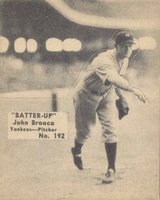 1934 Batter Up #192 John Broaca Baseball Card
