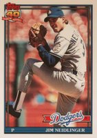 1991 Topps Tiffany #39 Jim Neidlinger Baseball Card