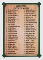 1989 Upper Deck #697 Checklist (301-400) Baseball Card