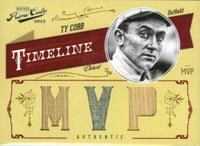 2012 Playoff Prime Cuts Timeline #48 Ty Cobb Materials Prime Custom Names Baseball Card