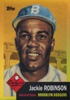 2013 Topps Factory Jackie Robinson Chrome Reprint Refractors #JRG-2 Jackie Robinson Gold Baseball Card