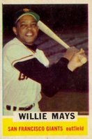 1962 Bazooka Singles # Willie Mays Baseball Card