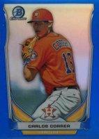 2014 Bowman Draft Picks Top Prospects #CTP3 Carlos Correa Chrome-Blue Refractor Baseball Card