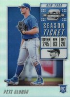 2019 Panini Chronicles Contenders Optic Season Ticket #1 Pete Alonso Holo Baseball Card