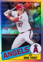 2020 Topps Chrome 1985 Topps #85TC1 Mike Trout Baseball Card