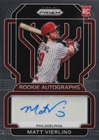 2022 Panini Prizm Rookie Autographs #RAMV Matt Vierling Baseball Card