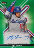 2022 Topps Finest Finest Autographs #MM Max Muncy Green Refractor Baseball Card